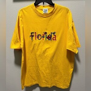 Disney Vintage 90’s Tshirt colorful embroidered Florida graphic, swimming fish L